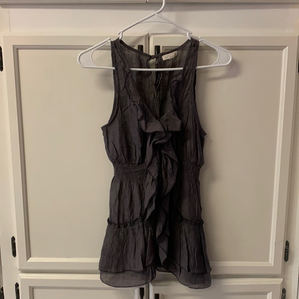 Mine Gray tank top blouse size large
